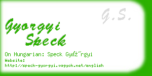 gyorgyi speck business card